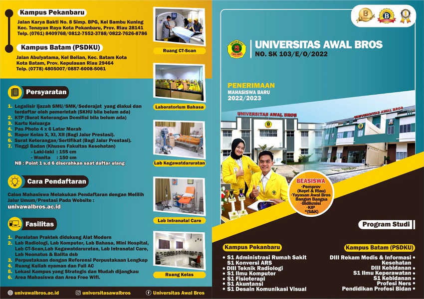 Penerimaan Mahasisiwa Baru Universitas Awal Bros TA.2022/2023